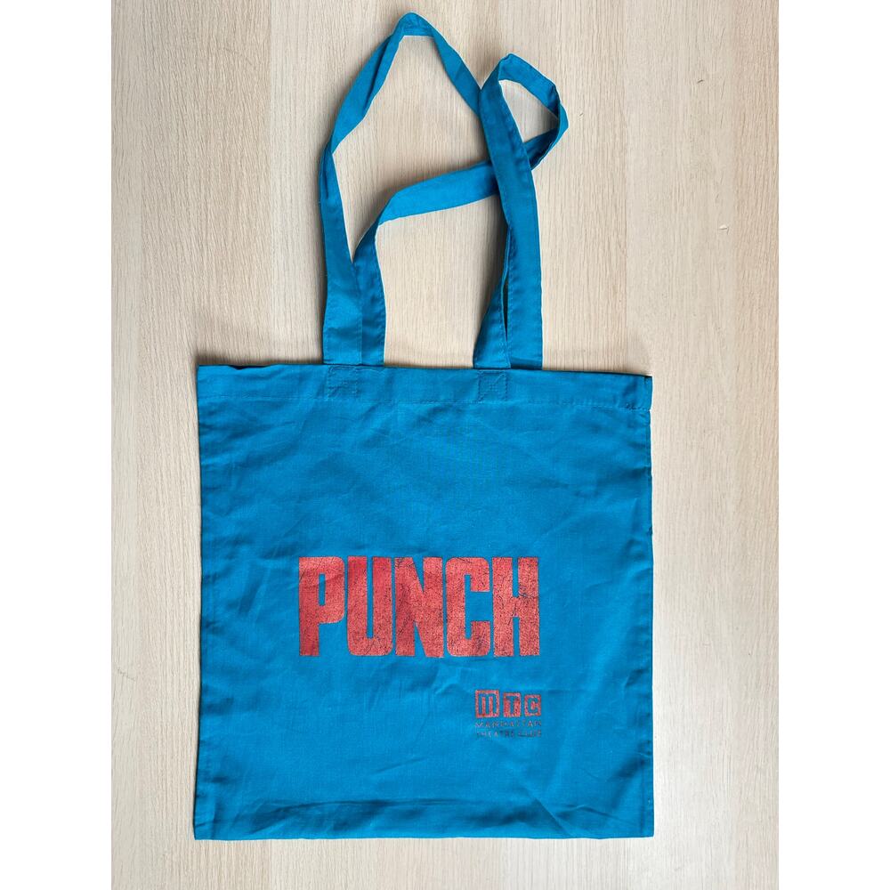 Punch on Broadway Limited Blue Tote Bag - New